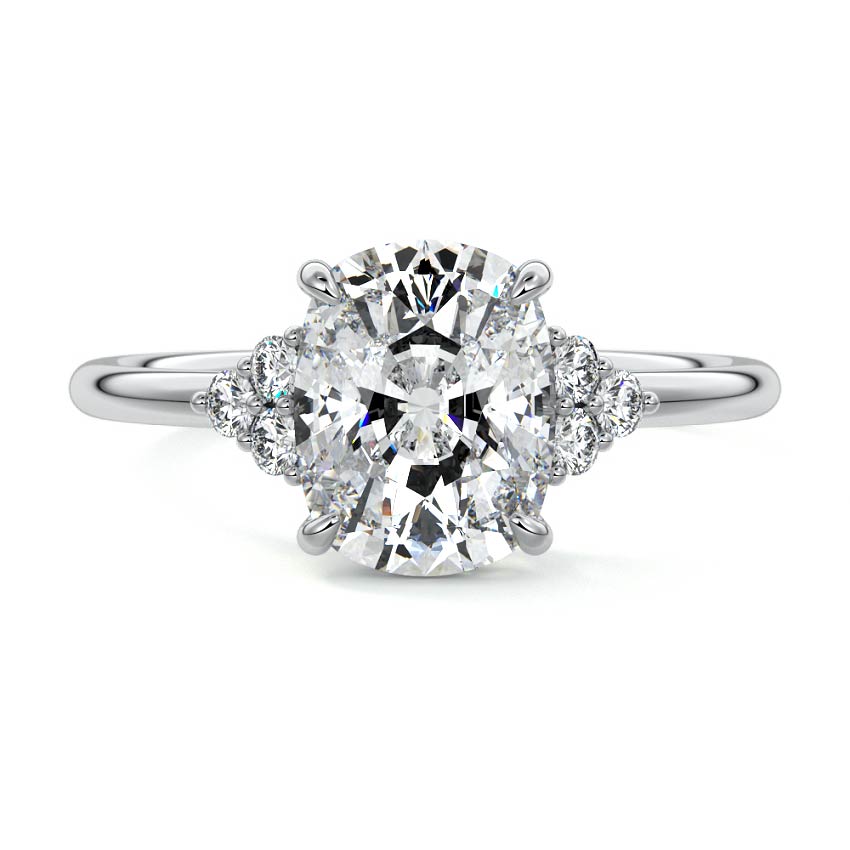 Jocasta - Three Stone Setting With Heart Shapes WG