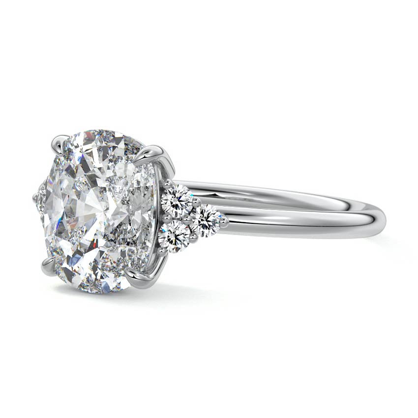 Jocasta - Three Stone Setting With Heart Shapes WG