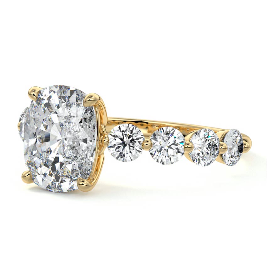 Selene - Floating Diamond Band Setting YG