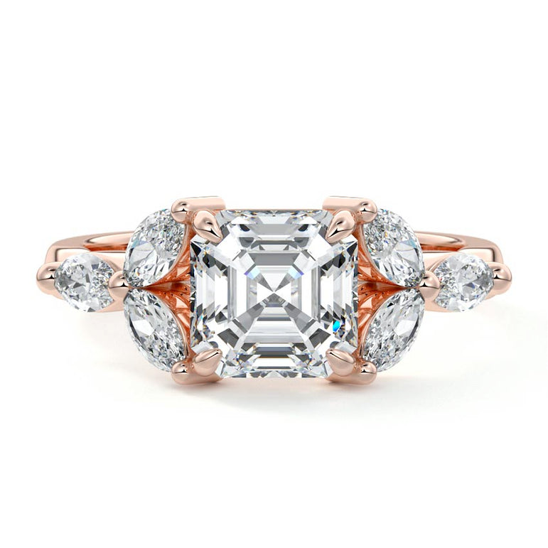 Hemera - Triage Of Marquise Side Stone Setting RG
