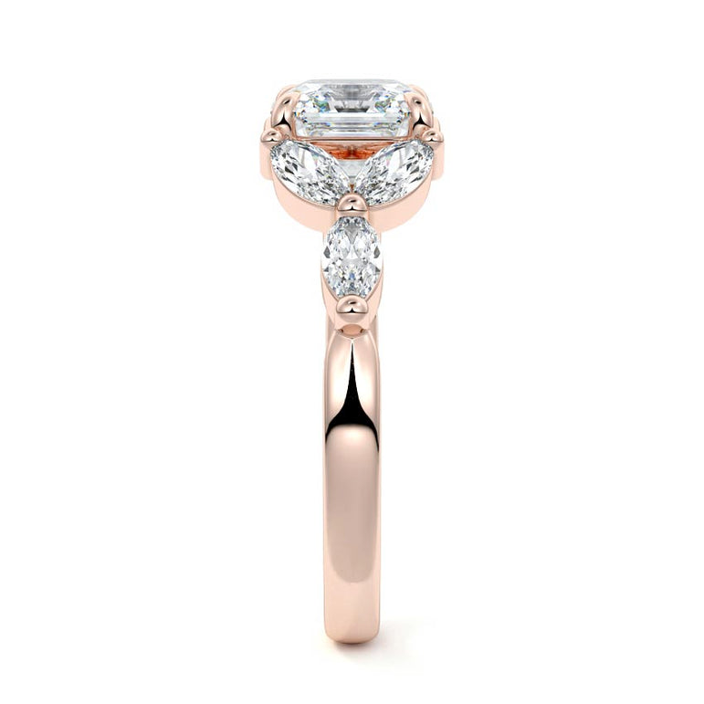 Hemera - Triage Of Marquise Side Stone Setting RG