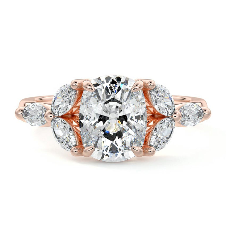 Hemera - Triage Of Marquise Side Stone Setting RG
