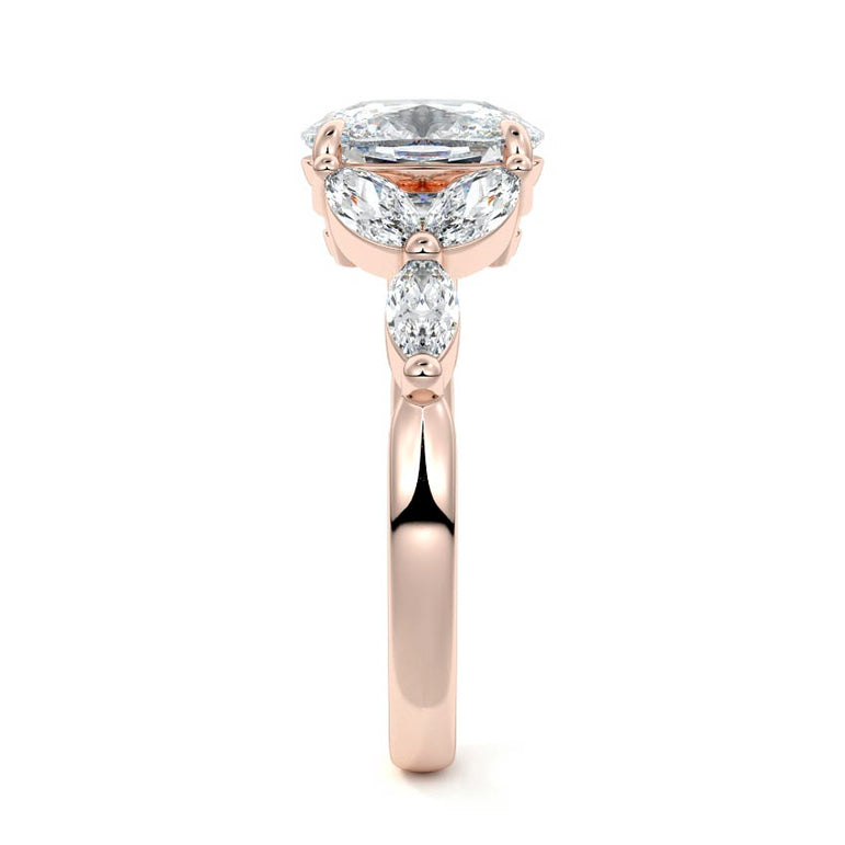 Hemera - Triage Of Marquise Side Stone Setting RG