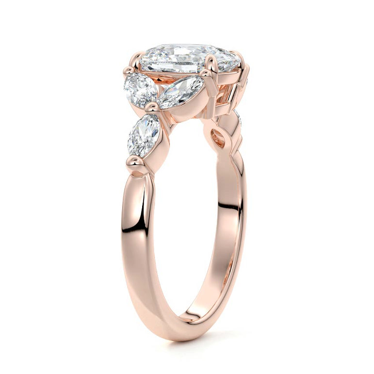 Hemera - Triage Of Marquise Side Stone Setting RG
