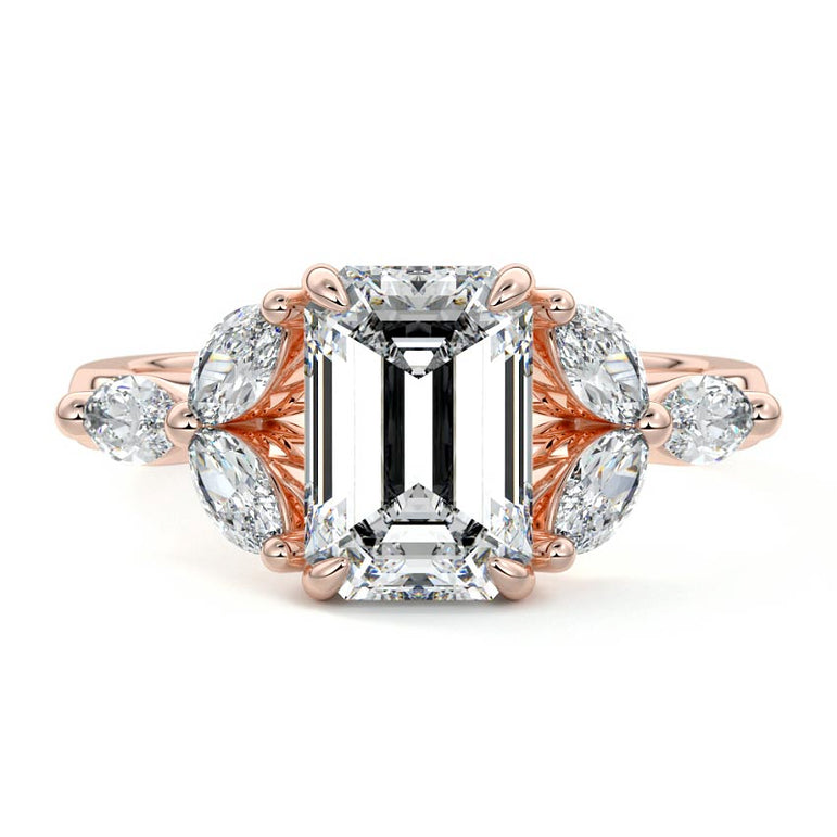 Hemera - Triage Of Marquise Side Stone Setting RG
