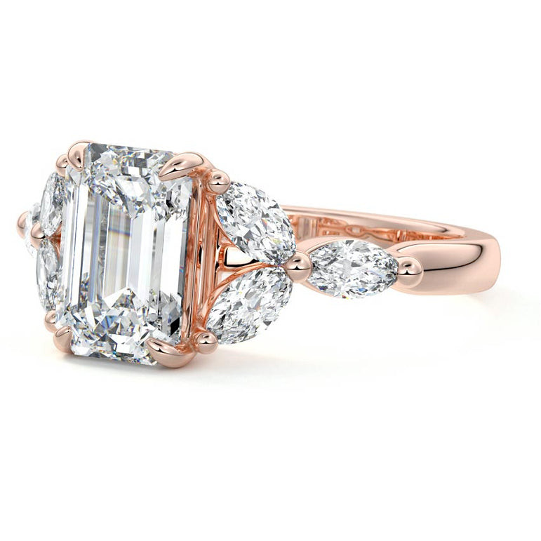 Hemera - Triage Of Marquise Side Stone Setting RG
