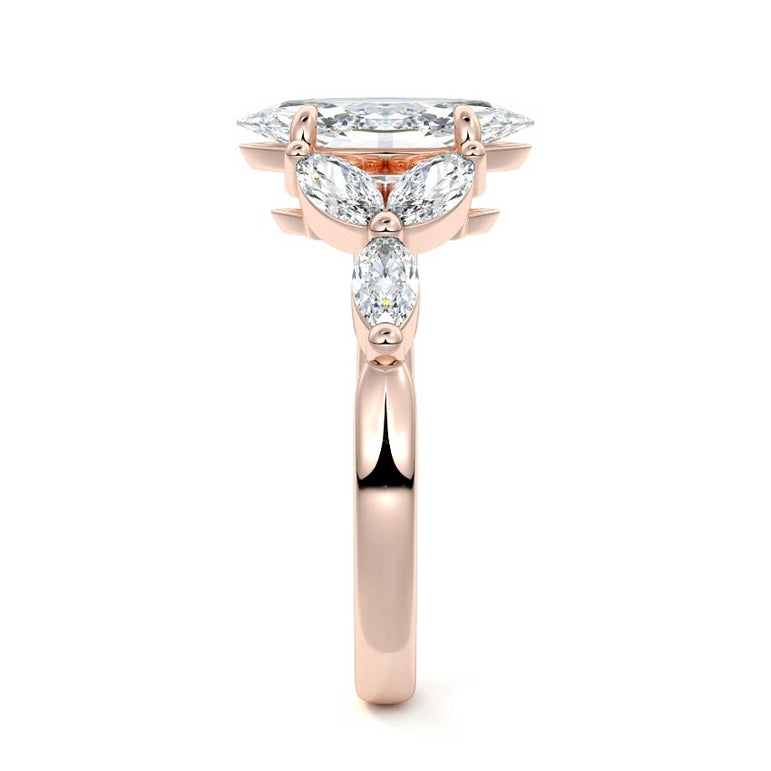 Hemera - Triage Of Marquise Side Stone Setting RG