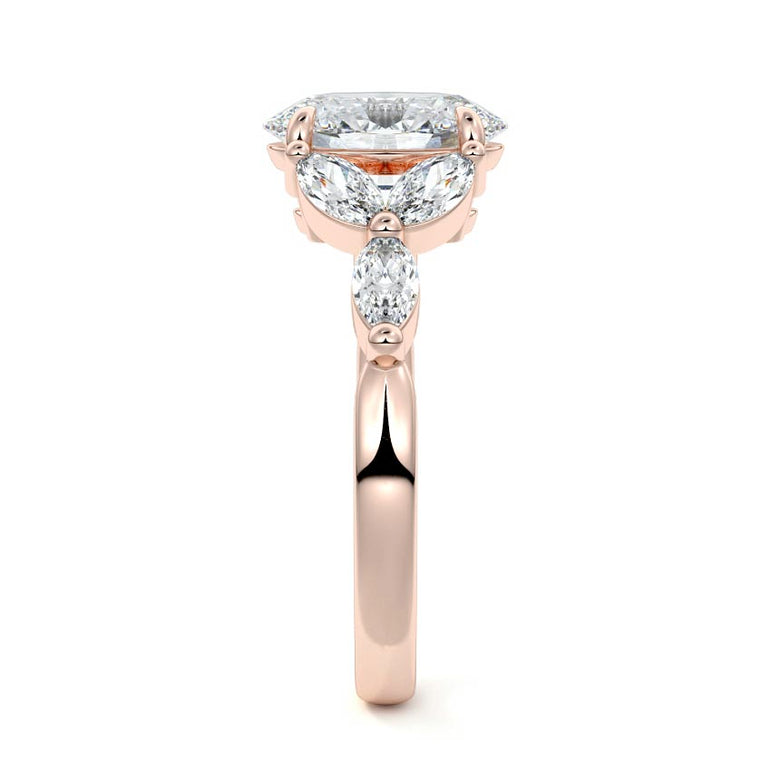 Hemera - Triage Of Marquise Side Stone Setting RG