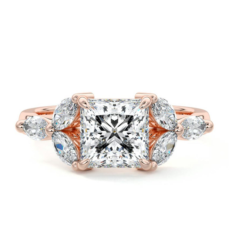 Hemera - Triage Of Marquise Side Stone Setting RG