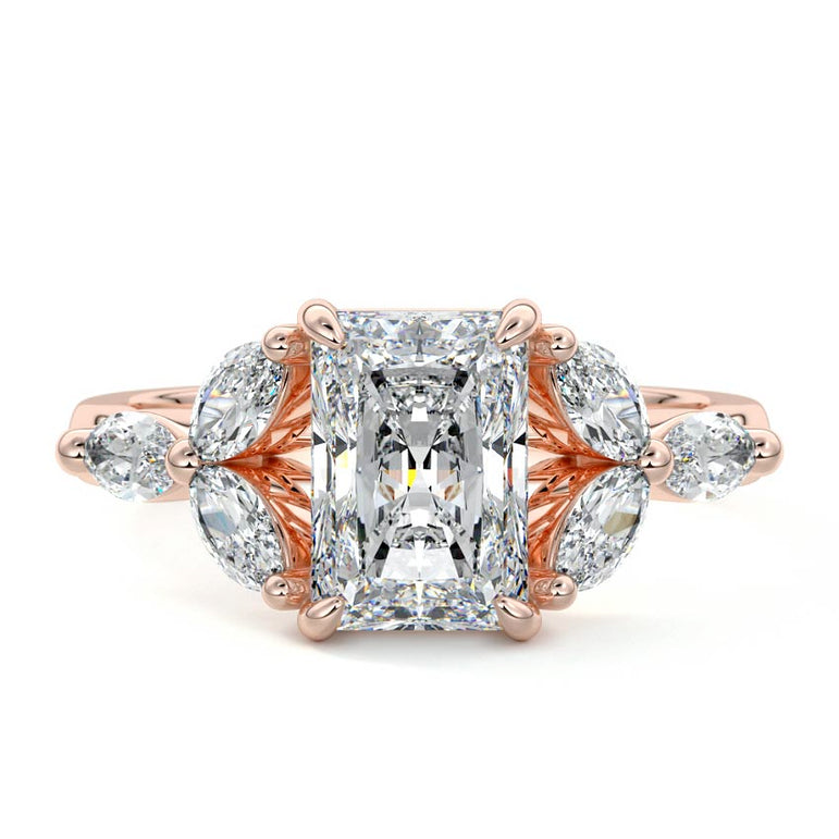 Hemera - Triage Of Marquise Side Stone Setting RG