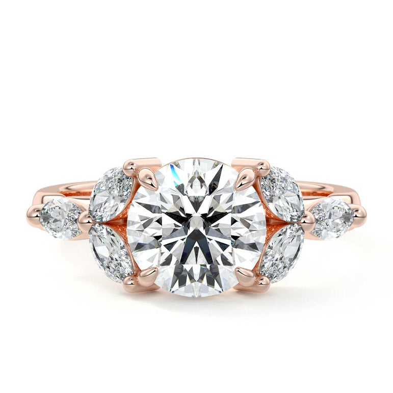 Hemera - Triage Of Marquise Side Stone Setting RG