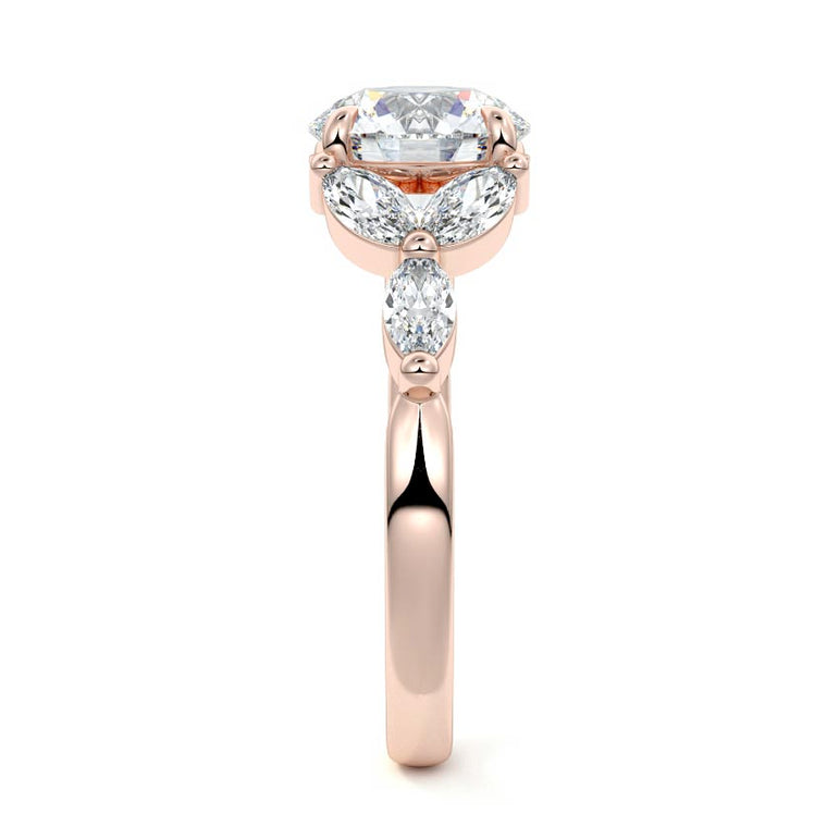 Hemera - Triage Of Marquise Side Stone Setting RG