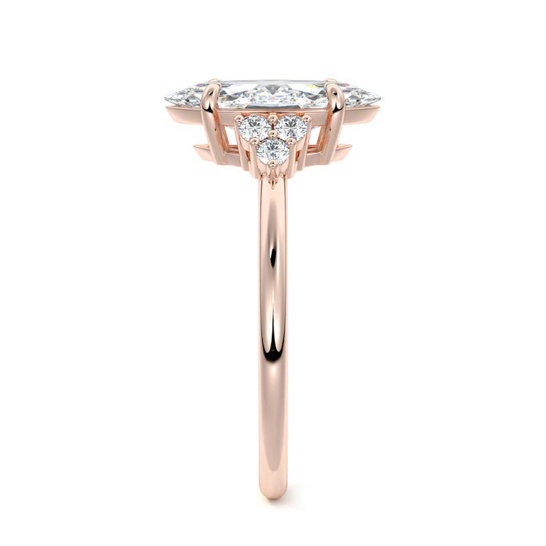 Jocasta - Three Stone Setting With Heart Shapes RG