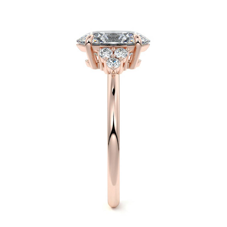 Jocasta - Three Stone Setting With Heart Shapes RG