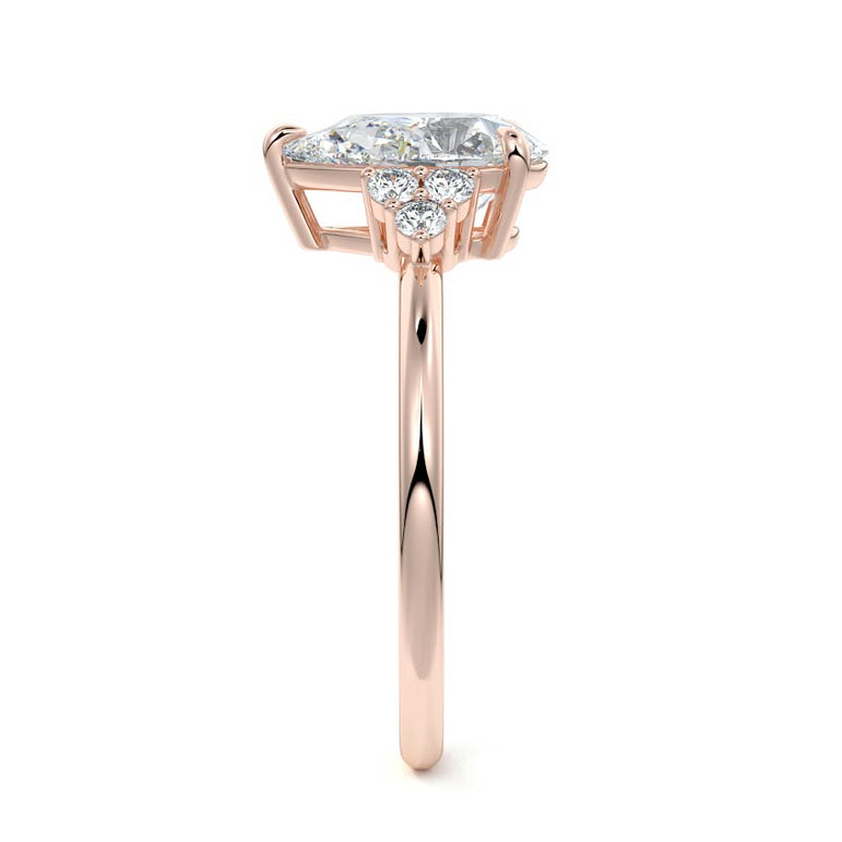Jocasta - Three Stone Setting With Heart Shapes RG
