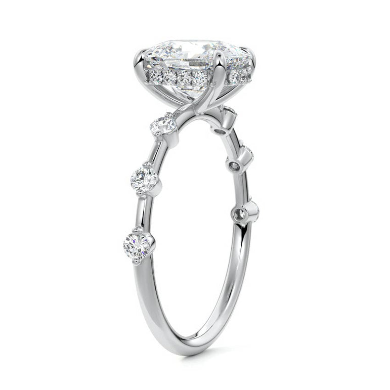Juno - Six Diamond Sections Ring Setting WG