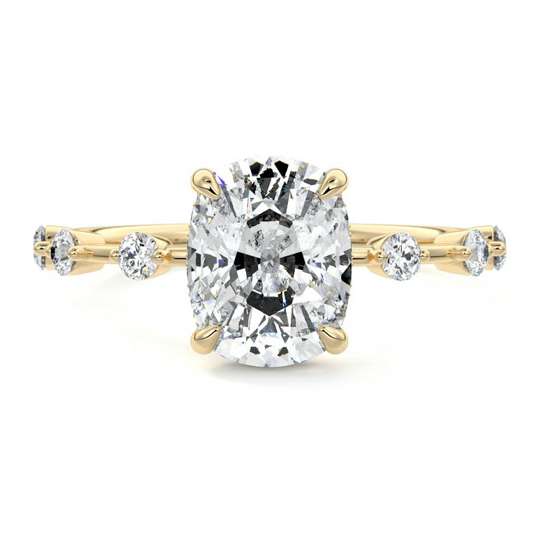 Juno - Six Diamond Sections Ring Setting YG