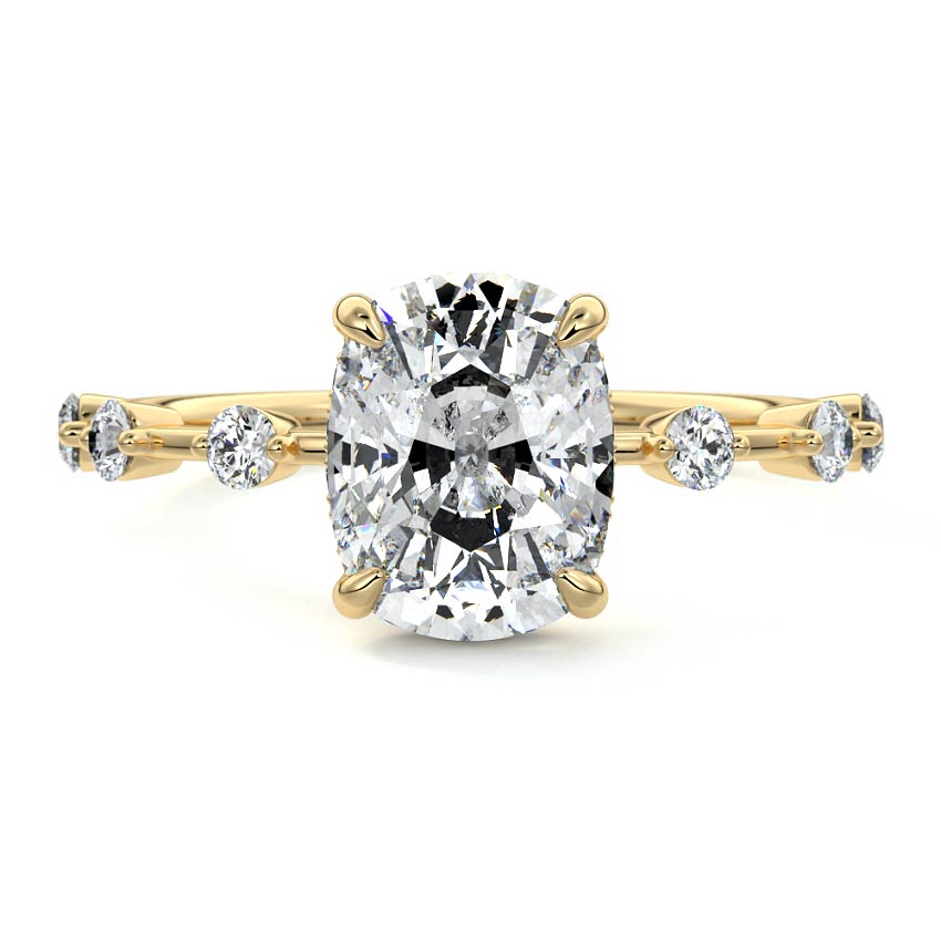 Juno - Six Diamond Sections Ring Setting YG
