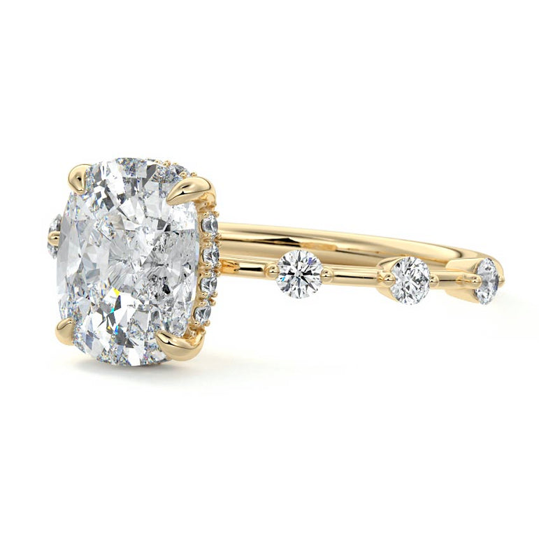 Juno - Six Diamond Sections Ring Setting YG