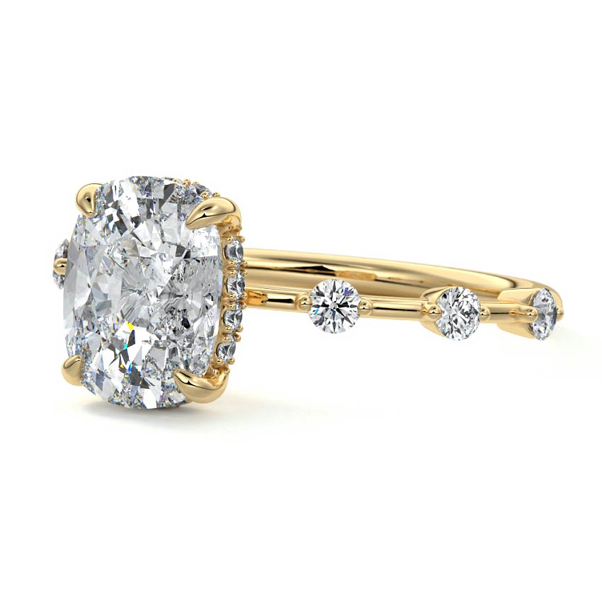Juno - Six Diamond Sections Ring Setting YG