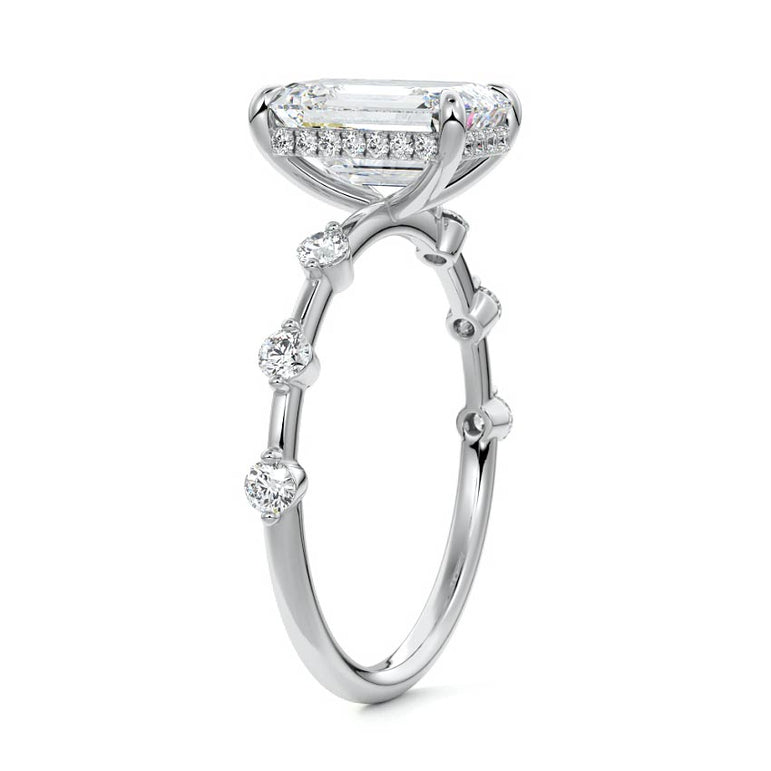 Juno - Six Diamond Sections Ring Setting WG