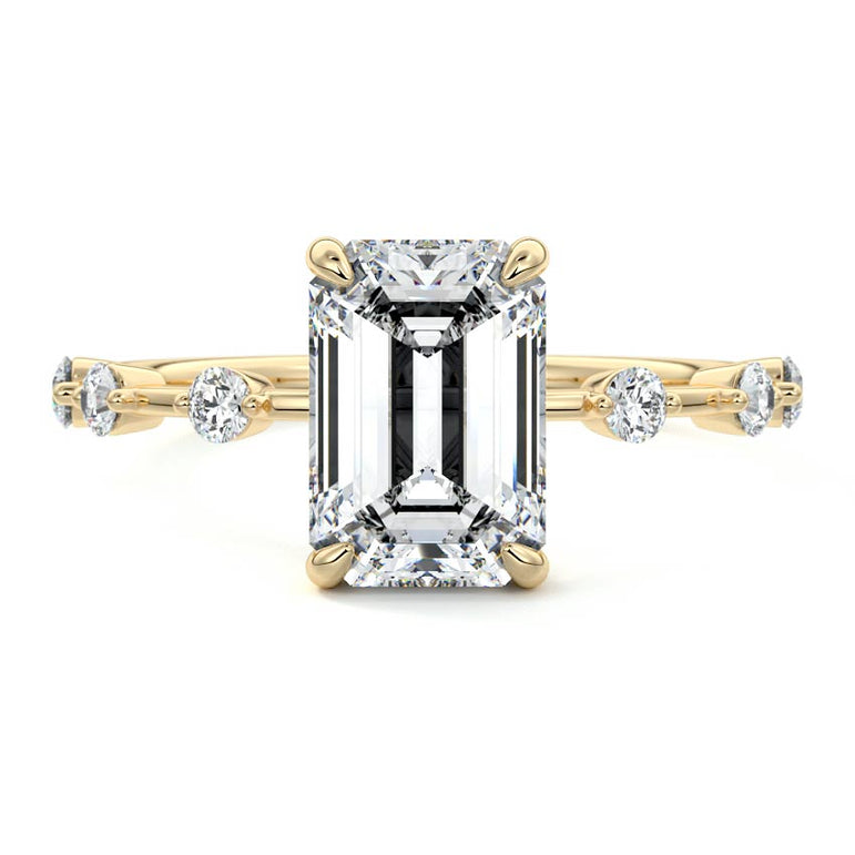 Juno - Six Diamond Sections Ring Setting YG