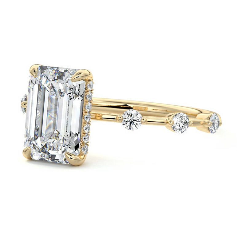 Juno - Six Diamond Sections Ring Setting YG