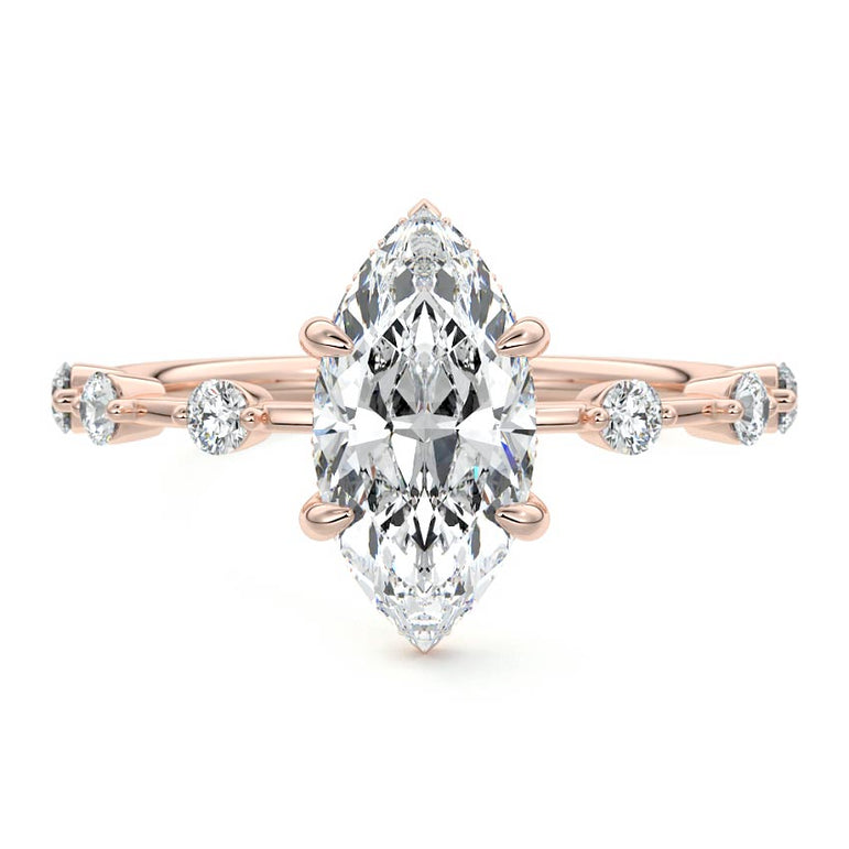 Juno - Six Diamond Sections Ring Setting RG