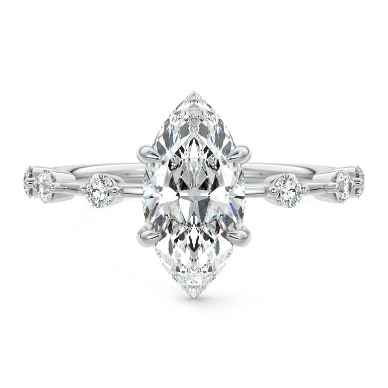 Juno - Six Diamond Sections Ring Setting WG