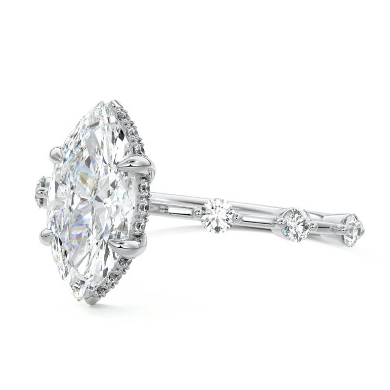 Juno - Six Diamond Sections Ring Setting WG