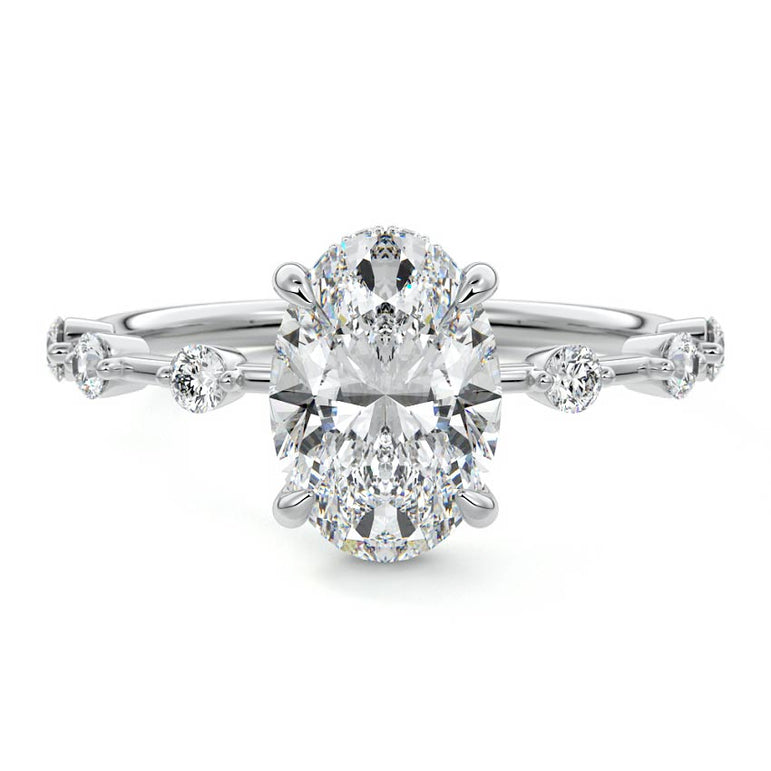 Juno - Six Diamond Sections Ring Setting WG