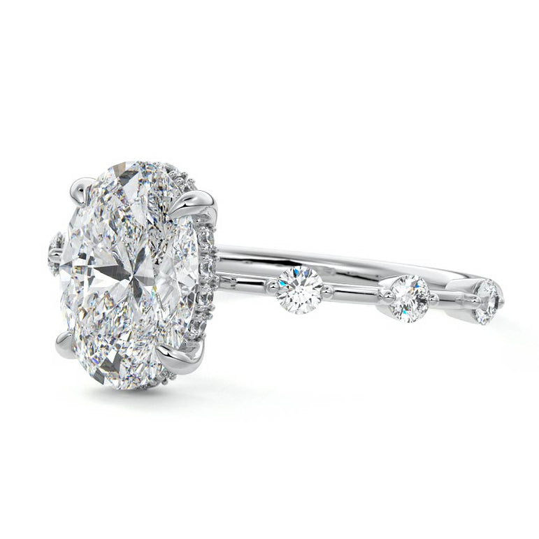 Juno - Six Diamond Sections Ring Setting WG