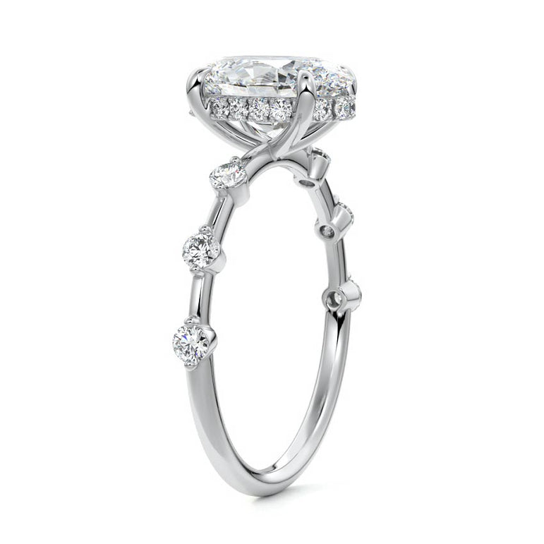 Juno - Six Diamond Sections Ring Setting WG