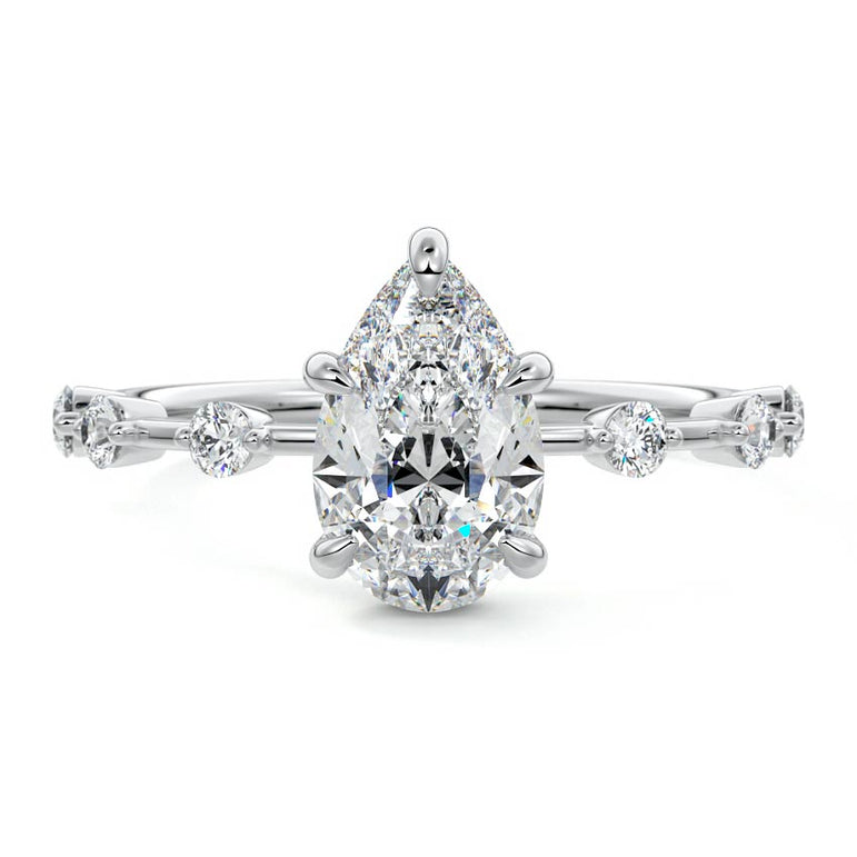 Juno - Six Diamond Sections Ring Setting WG