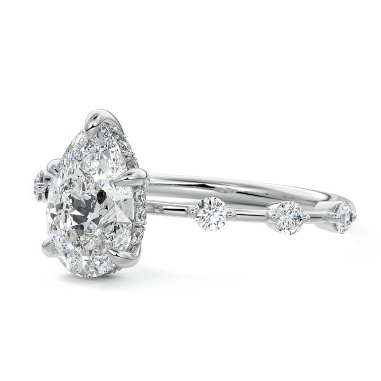 Juno - Six Diamond Sections Ring Setting WG