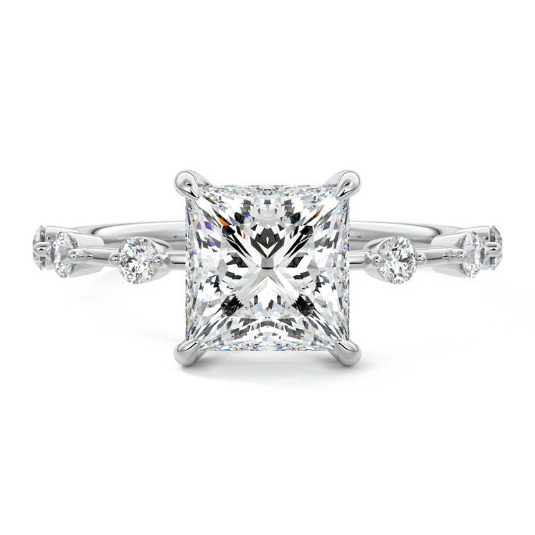 Juno - Six Diamond Sections Ring Setting WG