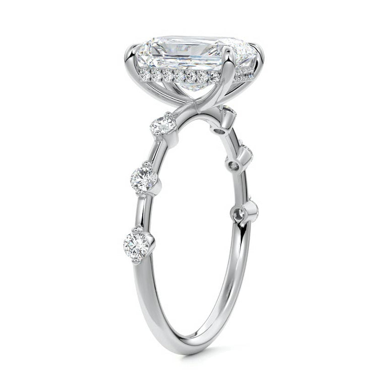 Juno - Six Diamond Sections Ring Setting WG