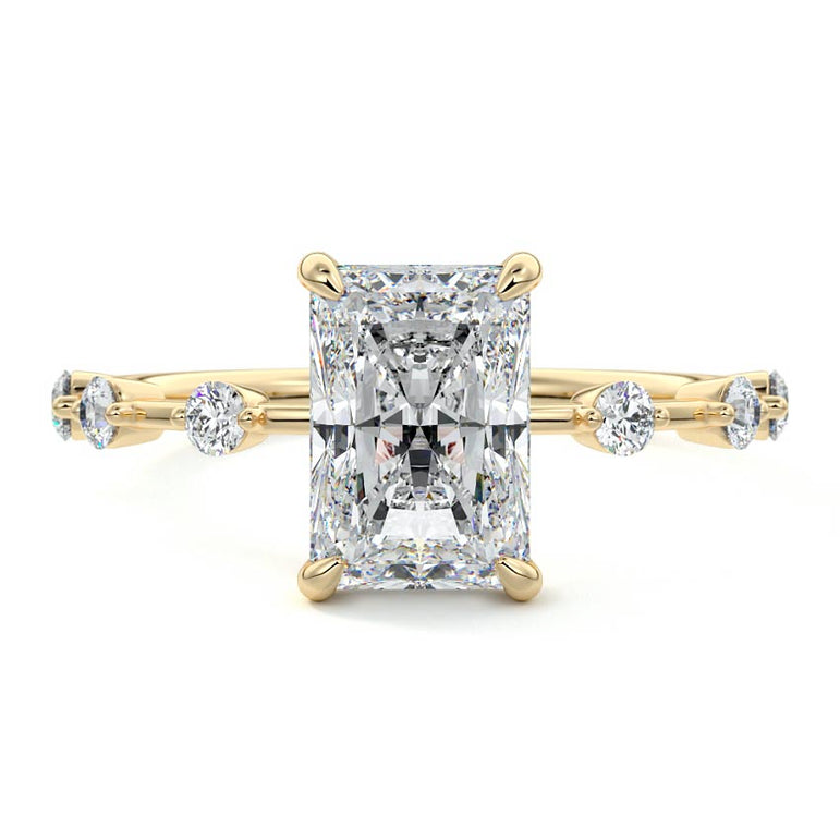 Juno - Six Diamond Sections Ring Setting YG