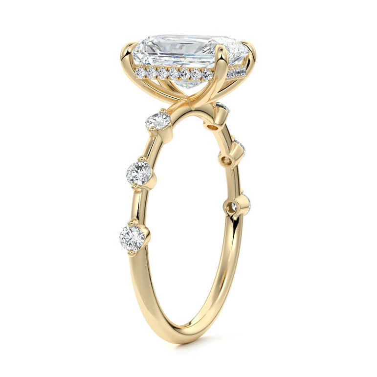 Juno - Six Diamond Sections Ring Setting YG