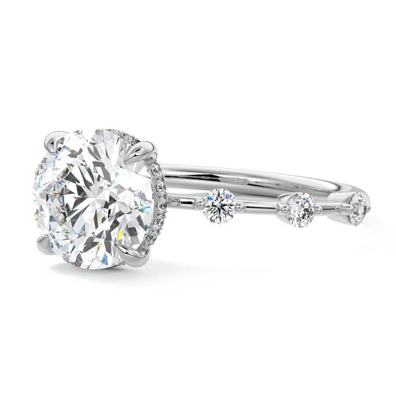 Juno - Six Diamond Sections Ring Setting WG