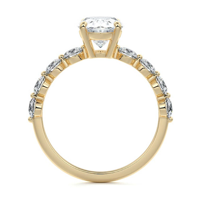 Selene - Floating Diamond Band Setting YG