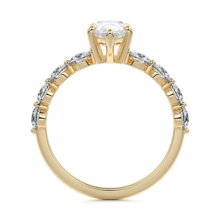 Selene - Floating Diamond Band Setting YG