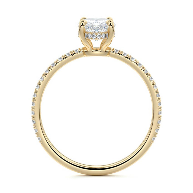 Sofia - Pave with Hidden Halo Low Set Setting YG