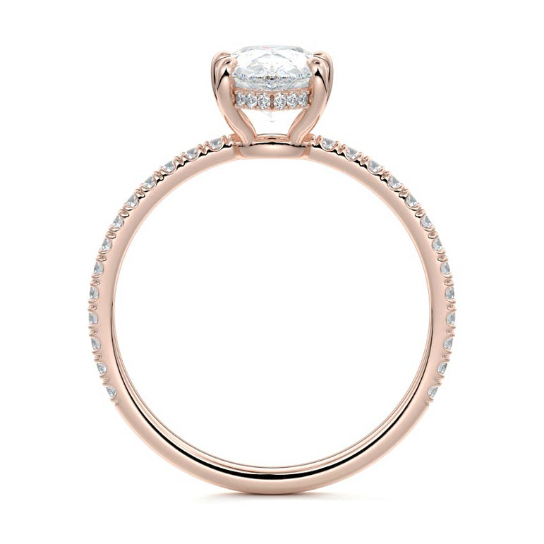 Sofia - Pave with Hidden Halo Low Set Setting RG