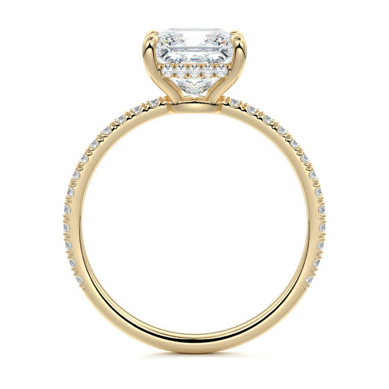 Sofia - Pave with Hidden Halo Low Set Setting YG