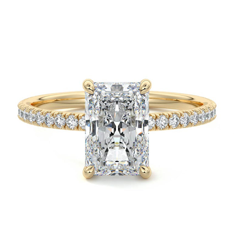 Sofia - Pave with Hidden Halo Low Set Setting YG