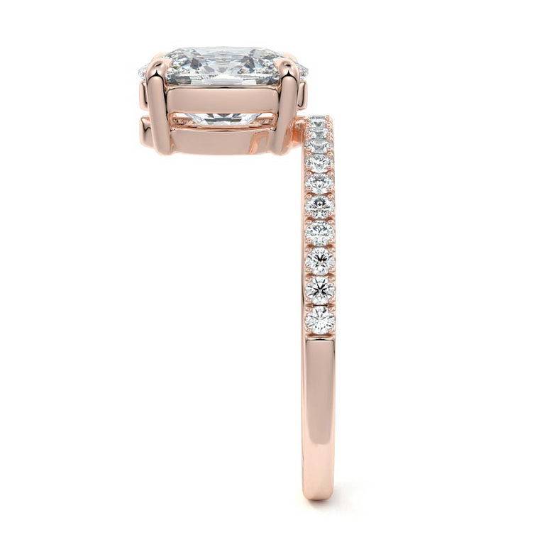 Talia - Pave Setting with Offset Center Stone RG