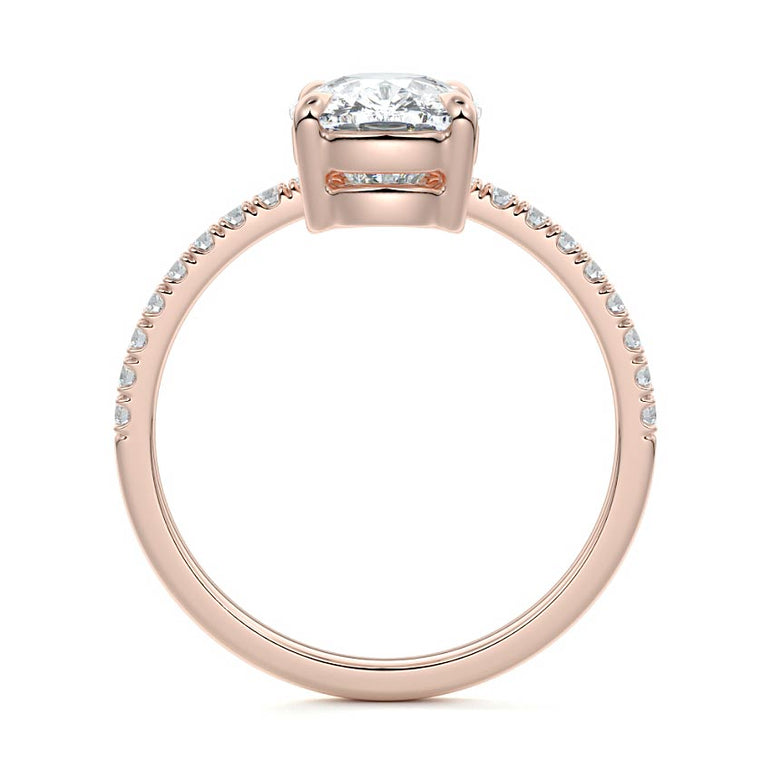 Talia - Pave Setting with Offset Center Stone RG