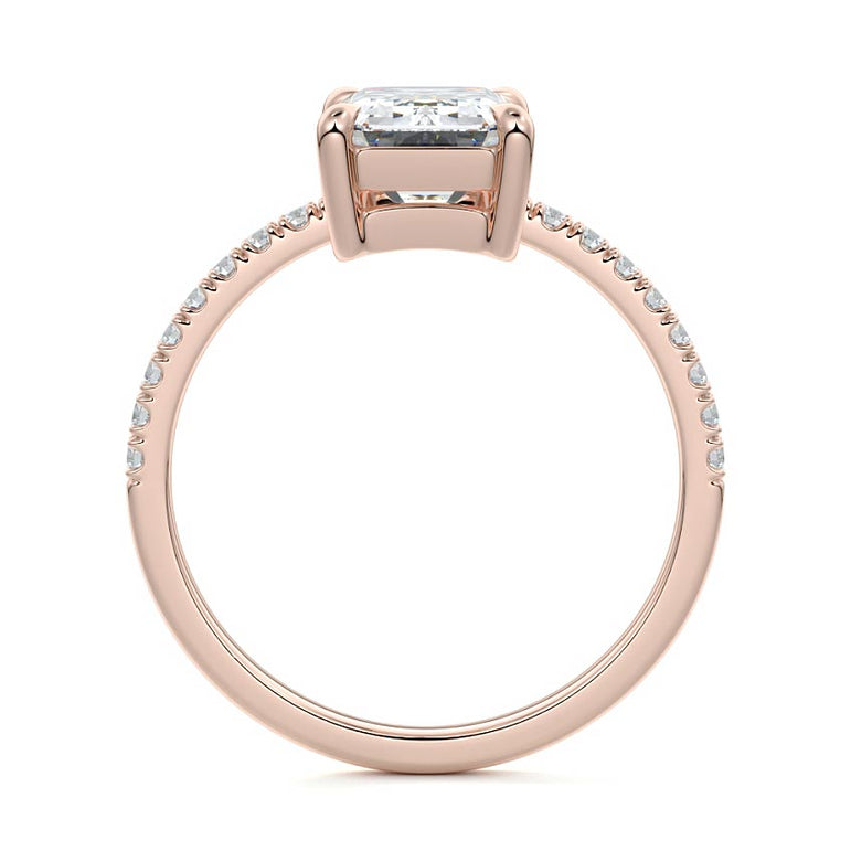 Talia - Pave Setting with Offset Center Stone RG