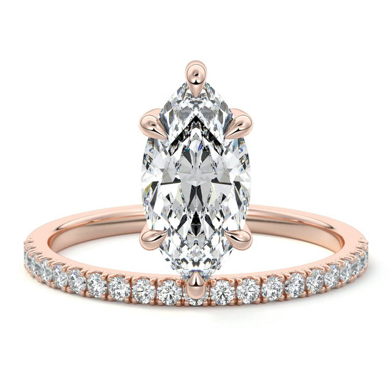 Talia - Pave Setting with Offset Center Stone RG